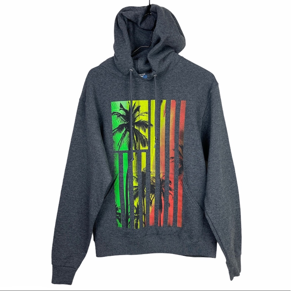 Rasta Palm Trees Pullover Hoodie
